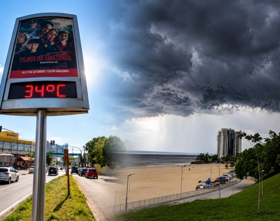 Com máxima de 34°C, Manaus tem previsão de chuva neste sábado