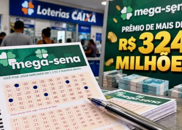 Aposta única leva mais de R$ 324 milhões na Mega-Sena; confira os números sorteados