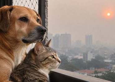 Fumaça das queimadas ameaça saúde de cães e gatos em Manaus; saiba como proteger os pets