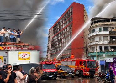 Bombeiros confirmam nove imóveis atingidos e pessoas hospitalizadas após incêndio em Manaus