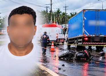 Motociclista morre após colisão com caminhão na avenida Torquato Tapajós