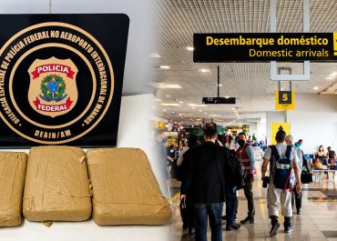 Mulher tenta embarcar com droga presa à perna e acaba detida pela PF em Manaus