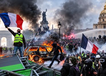 França registra confrontos violentos durante protestos contra o aumento do custo de vida;