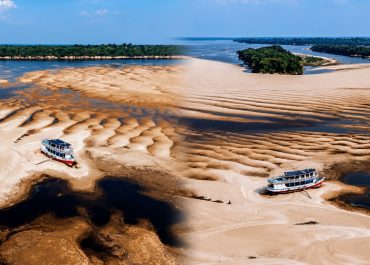 Conhecido como “Saara Amazônico”, cenário de areia chama atenção durante estiagem em Novo Airão